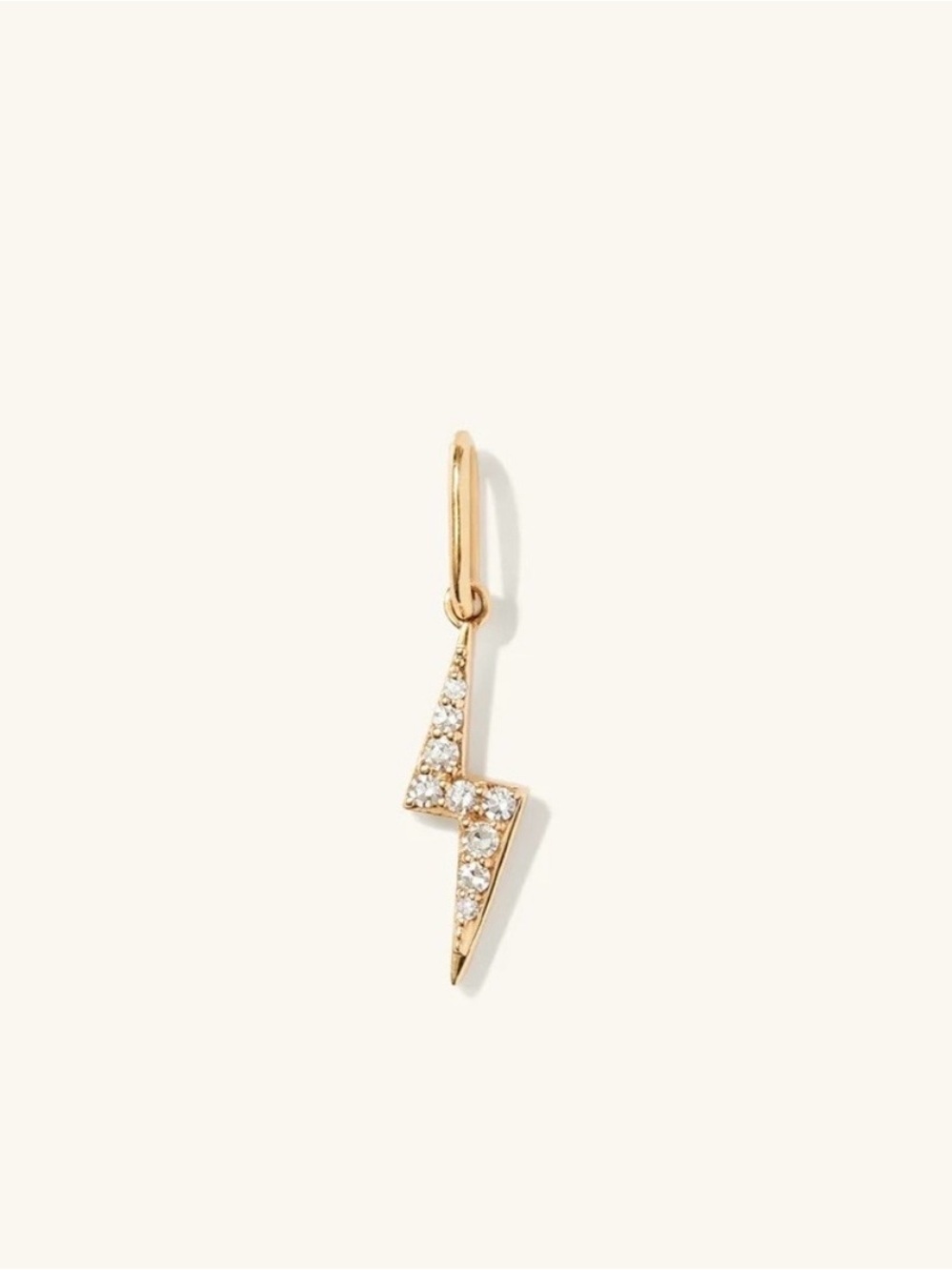 Mejuri 14k Gold Pavé Diamond Lightning Bolt
Charm